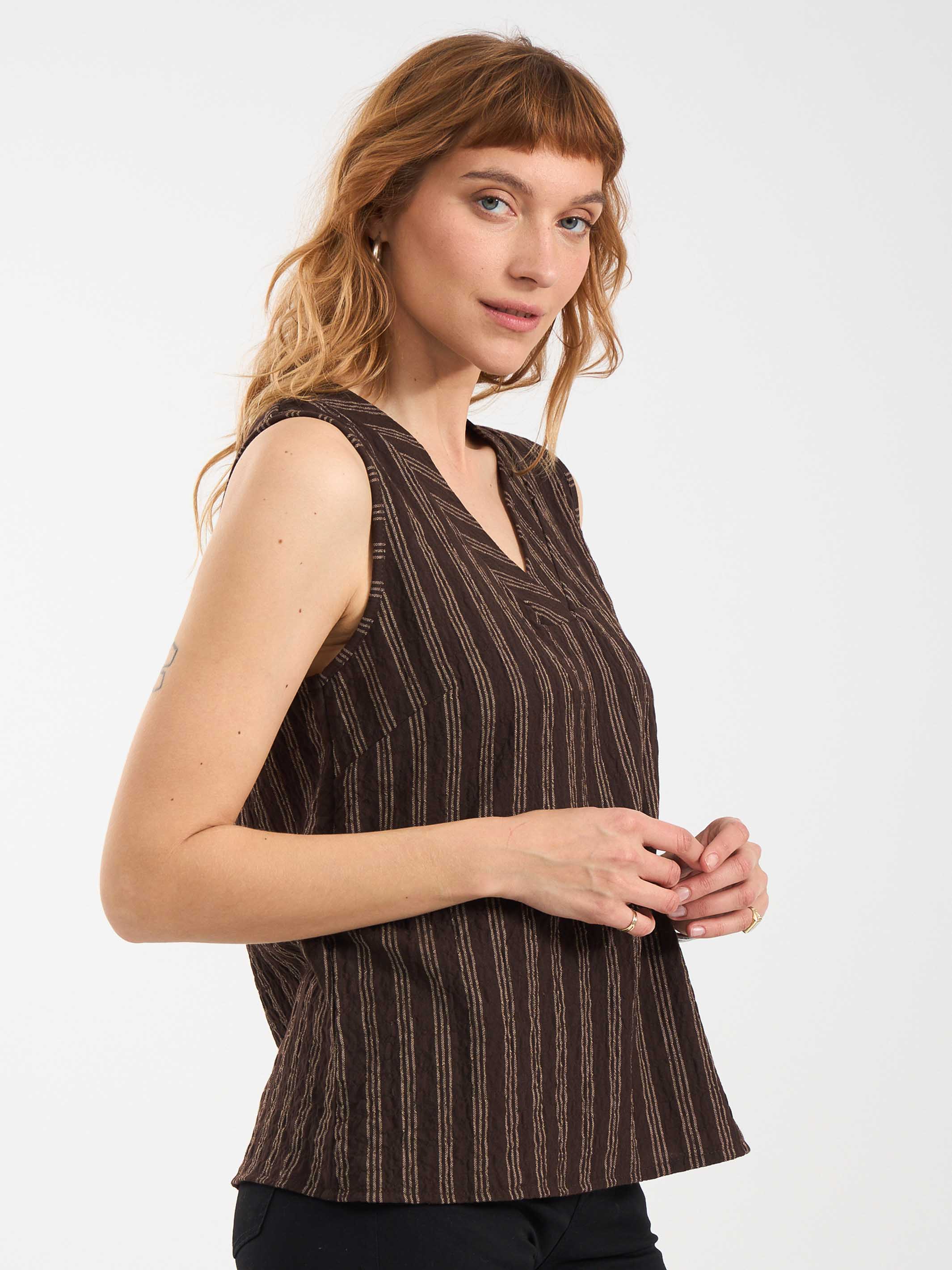 חולצה | סנונית | חום