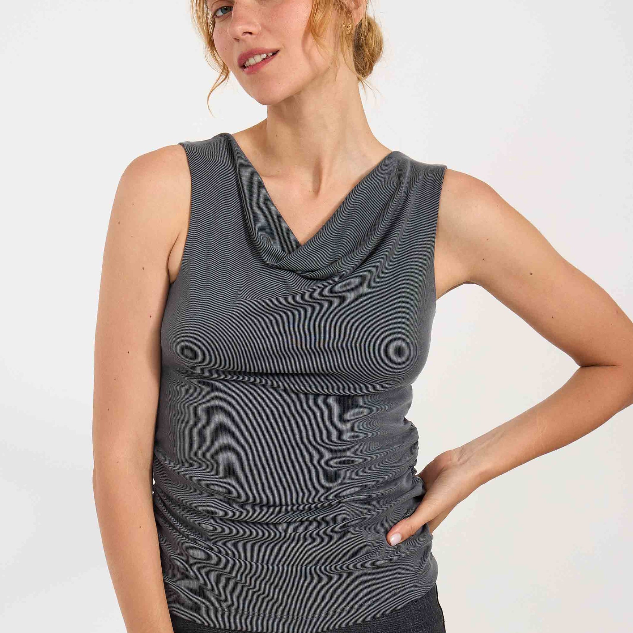 גופייה | ורדית | אפור כהה