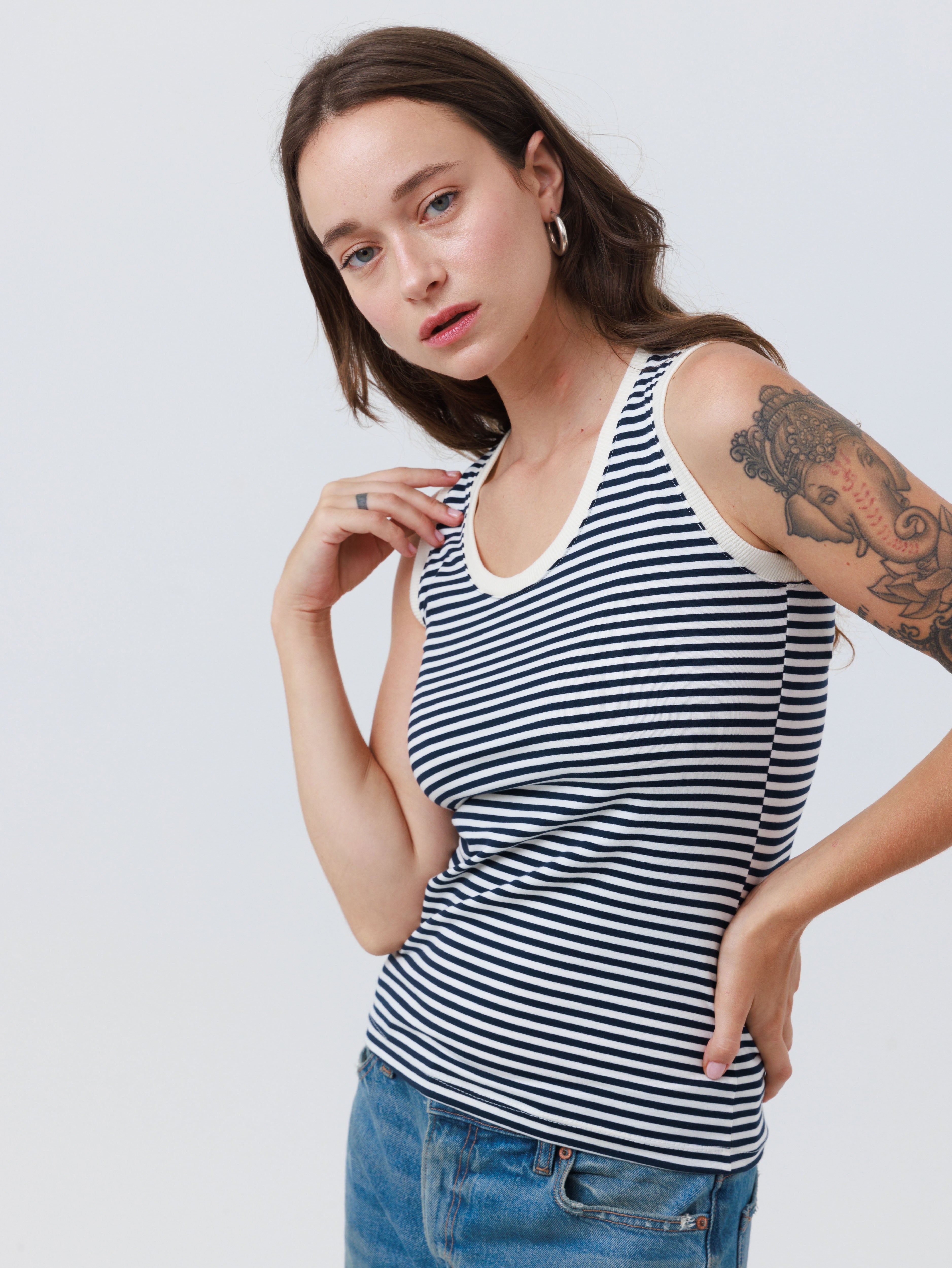 גופייה | סיס | לבן-כחול