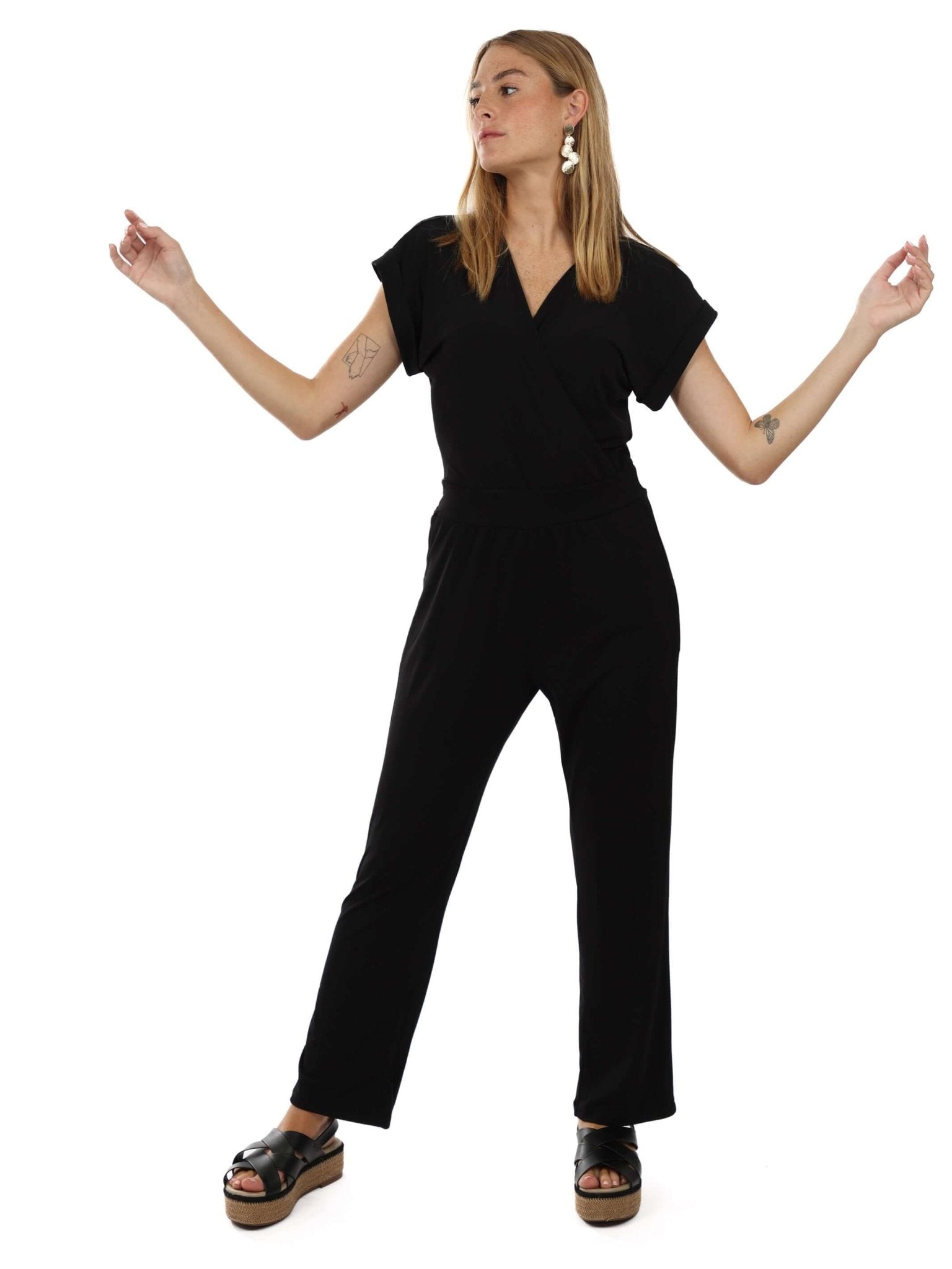 אוברול מעטפת טרפז | שחור - 2SIS