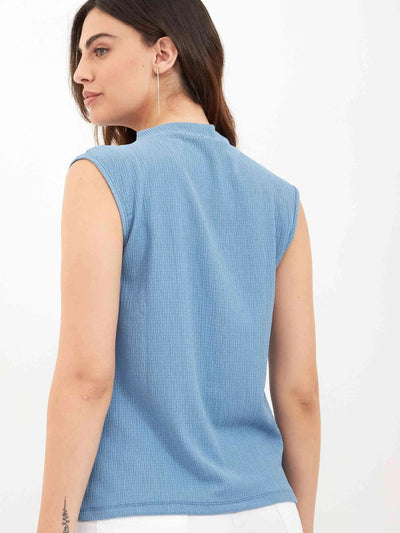 חולצת אלפחורס בעיצוב מיוחד בפרטים הקטנים | תכלת - 2SIS